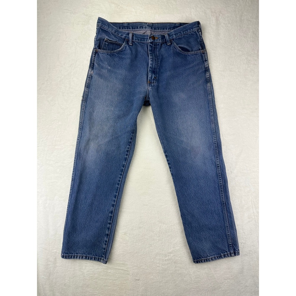 Wrangler Jeans Mens 87623PW Regular 36x30 Blue Straight Denim Cotton VTG